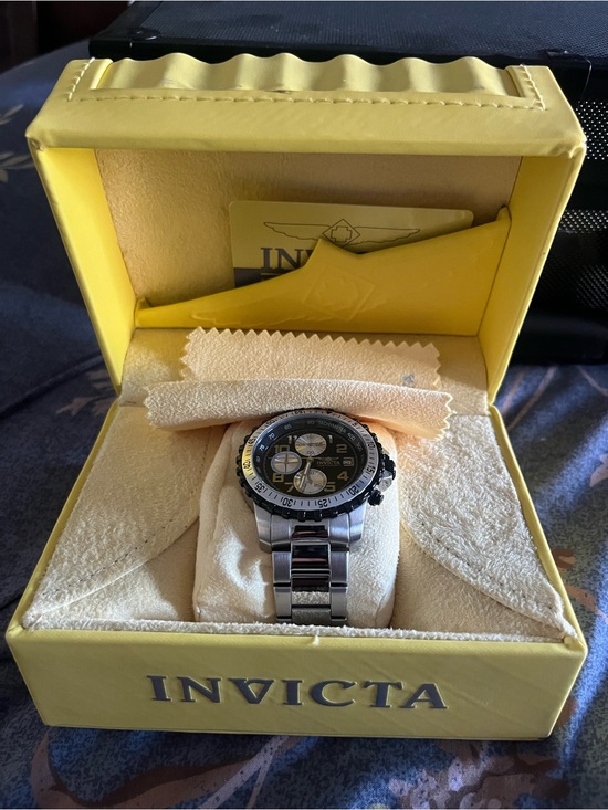Invicta Other - Invicta Silver and Black Chronograph Watch in Box